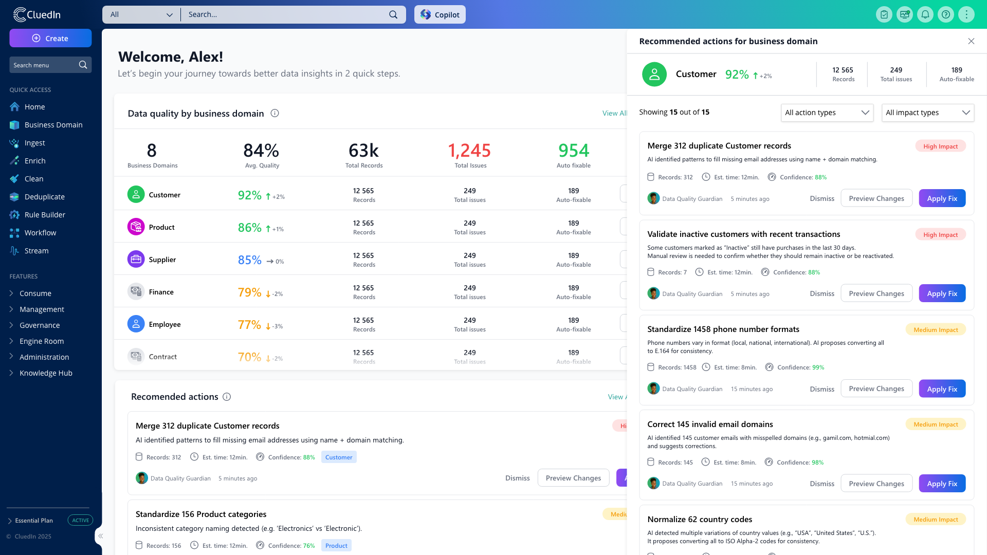 cluedin-agentic-data-management-dashboard