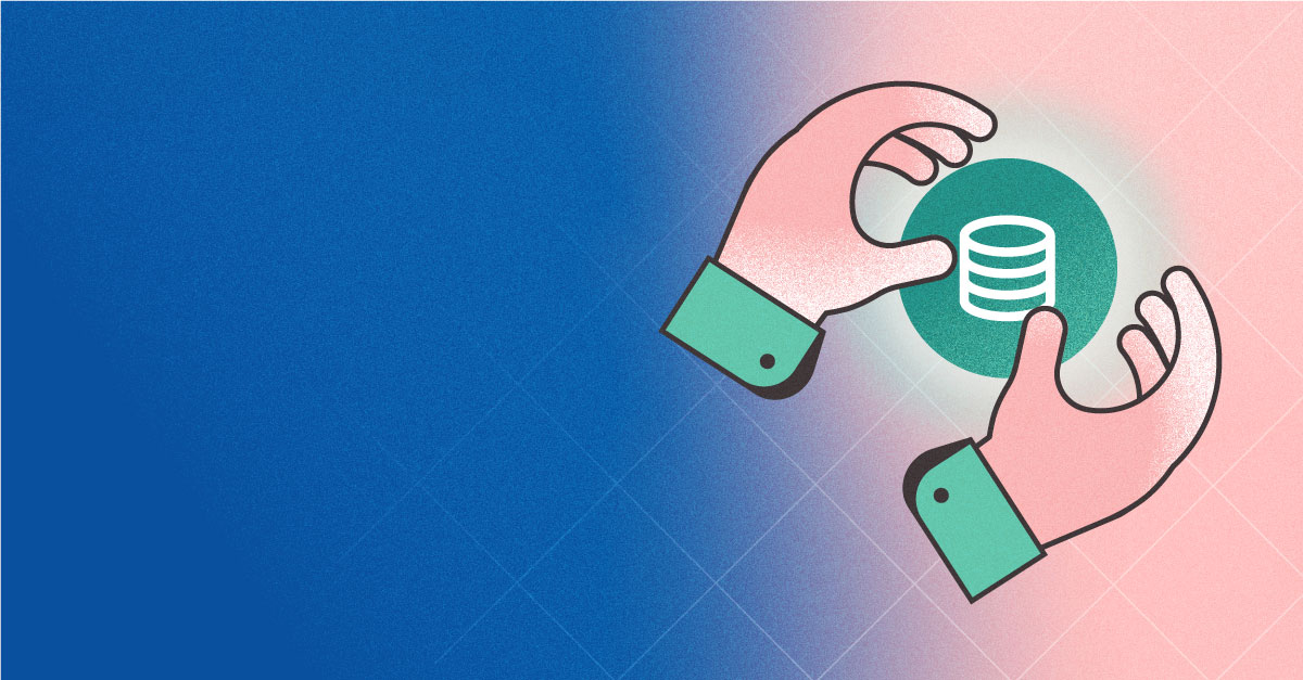 cartoon hands grabbing a stacked coins icon